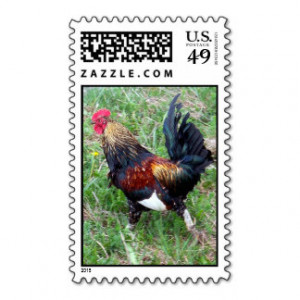 Rooster Sayings Postage Stamps