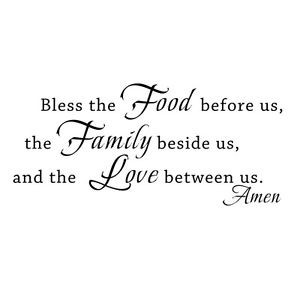 ... -bless-the-food-Family-christian-Love-Quotes-Vinyl-Removable-Decor