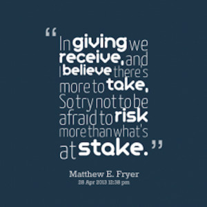 in giving giving back picture quote