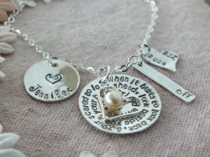 ... hand stamped friendship jewelry - best friend gift - quote 11