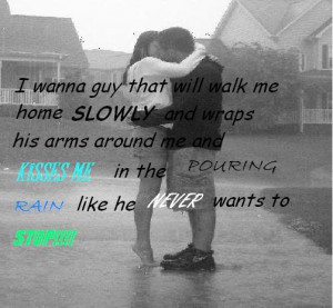 kissing in the rain quote Image