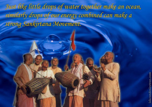 like little drops of water together make an ocean, similarly drops ...