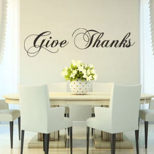 Give Thanks - Vinyl Wall Art Scripture Christian Wall Quote Wall Decal ...