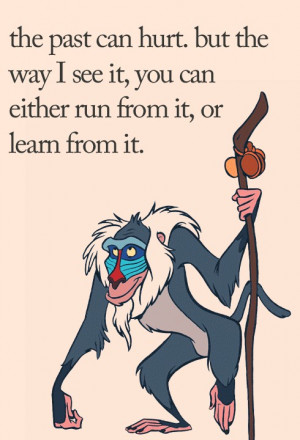 Cartoon, the lion king, quotes, sayings, the past can hurt