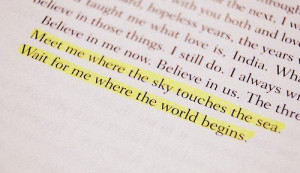 meet me, quotes, sea, sky, text