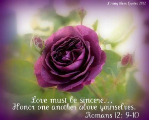 love must be sincere ....
