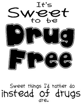 Sweet to Be Drug Free Bulletin Board Display