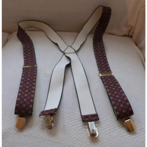 vintage maroon clip braces vintage maroon patterned braces read the ...
