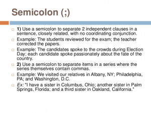 examples of semicolon use search jobsila jobsearch examples of