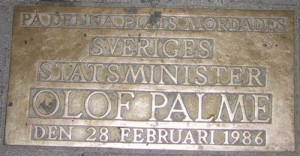Olof Palme, minnesmärke