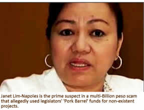 ... used legislators' 'Pork Barrel' funds for non-existent projects