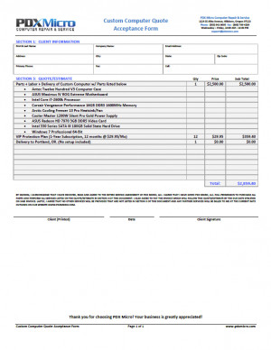 Computer Repair Forms