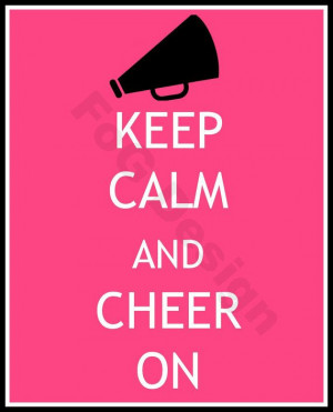 Keep Calm and Cheer On - Cheerleader Digital Print in any Color on ...