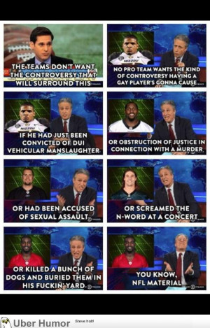 Jon Stewart on the NFL gay player controversy