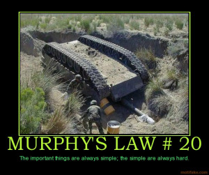 MURPHY'S LAW # 20 - The important things are always simple; the simple ...