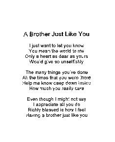 Brother Poems From Sister | Make selection on Order Now Page More