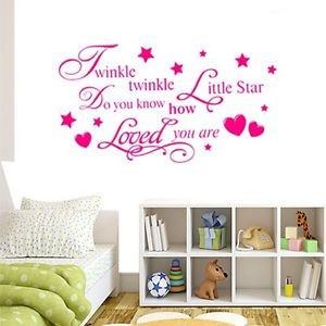 ... -Little-Star-Decal-Removable-Quote-Kids-Bedroom-Wall-Sticker-Hot