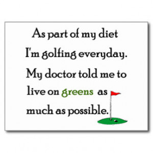 Funny Golf Sayings Postcards