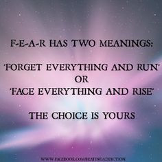 am proud of myself I chose to face the fear and Rise instead of ...