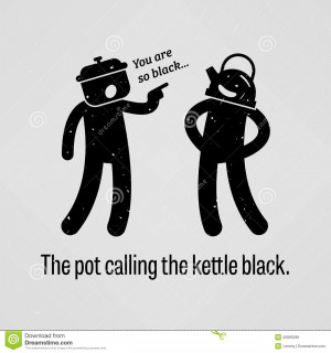 ... sayings, The pot calling the kettle black with simple human pictogram