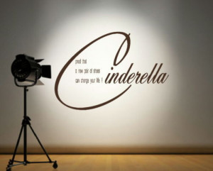 Cinderella Shoes Inspirational Vinyl Quote Wall Sticker Wall Decal Art ...