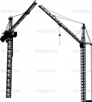 Building Crane Stock Vector
