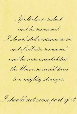 Catherin talking about Heathcliff in Wuthering Heights