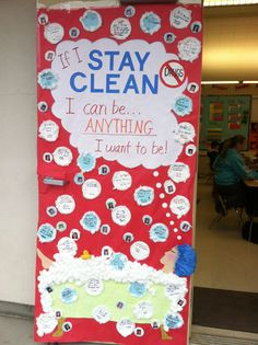Our red ribbon poster won 1st place in our school's door poster ...