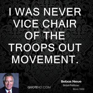 was never Vice Chair of the Troops Out Movement.