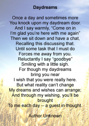 Daydreams Funeral Poem