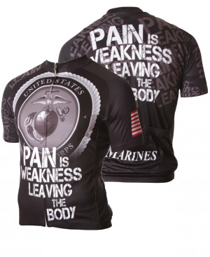 Home / Military Cycling Gear / US Marine Corps Pain is Weakness ...