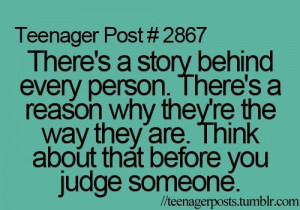 Think before you judge someone