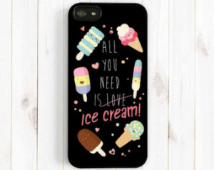 Ice Cream Lover iPhone Case, Cute iPhone 5s 5c 5 6 Plus Case, Samsung ...