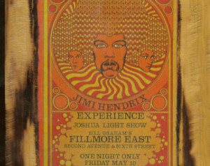 Jimi Hendrix Experience - Wooden Pl aque ...