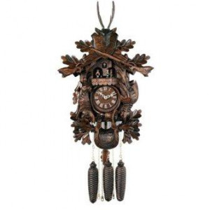 River City Clocks MD847-24 Eight Day Musical Hunter's Cuckoo Clock ...