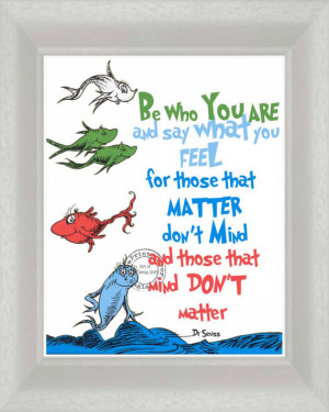 Dr Seuss Be Who You Are Digital Download Quote 8 x 10