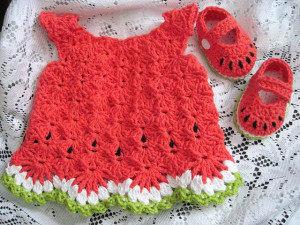 Get your baby ready for summer! wiLDaBoUtCoLoR's wATerMeLOn bABy dReSS ...