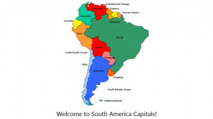 South America Map with Countries and Capitals