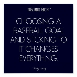 Baseball #Quote 3: Goals for Success Poster