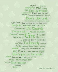 Map of Irish Sayings Framed Artwork for St. Patricks Day. These are ...