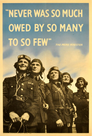 ww2 propaganda poster raf pilots churchill quote