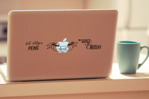 Quote Macbook Decal for Writers: Pretty Typography Jane Austen Quote ...