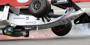 An Incredible Photo Of An F1 Race Car Flipped Upside Down
