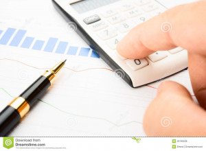 Royalty Free Stock Image: Businessman analysis of quotes