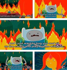 Finn and Flame Princess ♥ i just started watching this show today ...