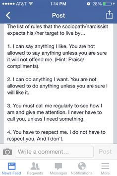 Narcissist's rules #1 ! More