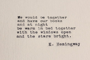 Hemingway Typewriter Quote - Moveable Feast Quote on Ivory ...