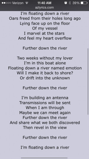 Further down the river