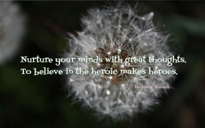 Nurture your minds with great thoughts... quote wallpaper