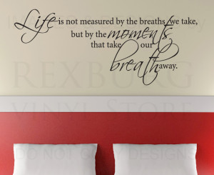Wall-Decal-Quote-Sticker-Vinyl-Art-Lettering-Lifes-Measured-by-Moments ...